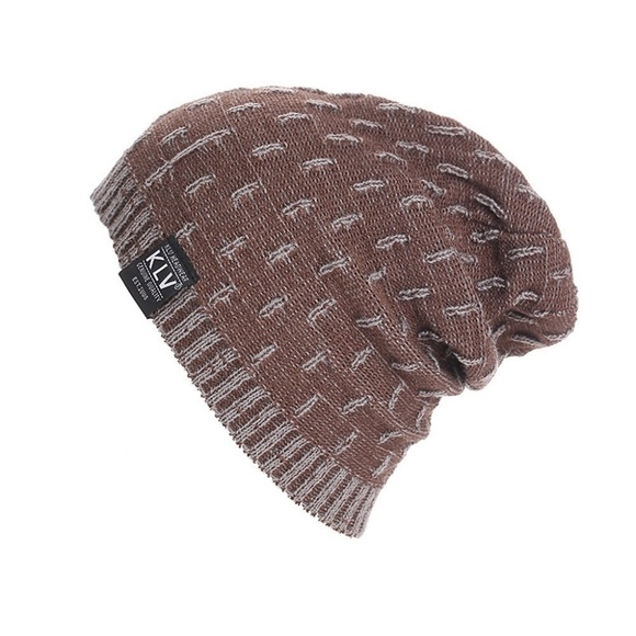 Accessories - Unisex Coffee Soft Knitted Wool Slouchy Beanie